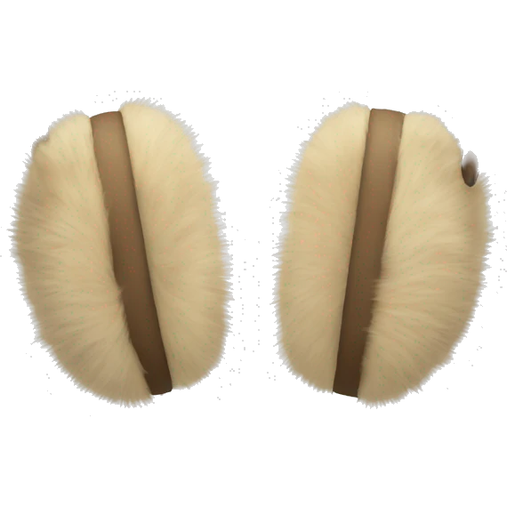 beige fur earmuffs emoji