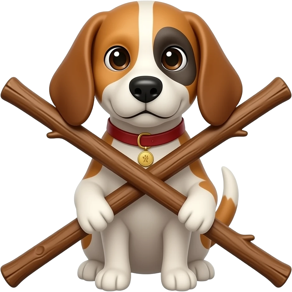 Dog with crossed wyes emoji