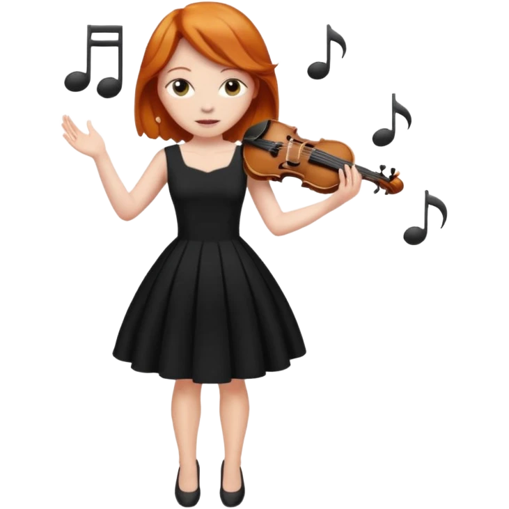 Ginger haired female conducting music emoji