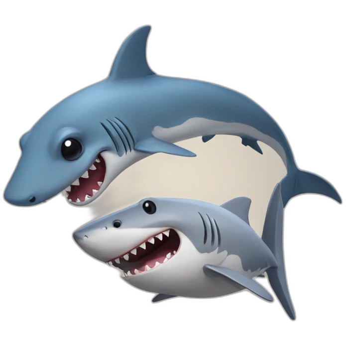 rat and shark friends emoji