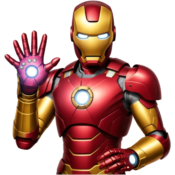 create an ironman with the infinity gauntlet emoji emoji