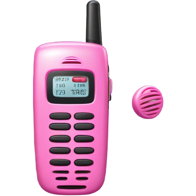 pink walkie talkie emoji