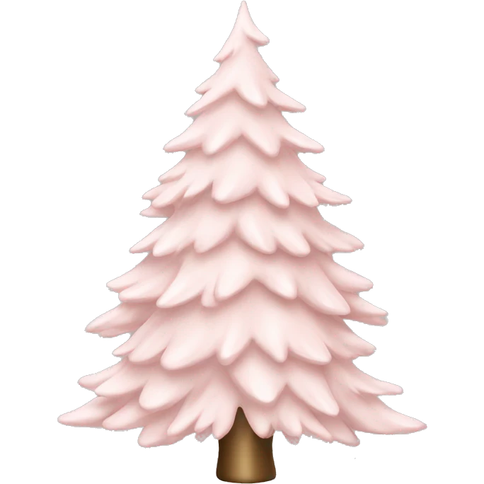 Pale Blush Pink Elegant Christmas tree emoji