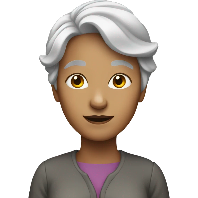 grey hair lady full body emoji