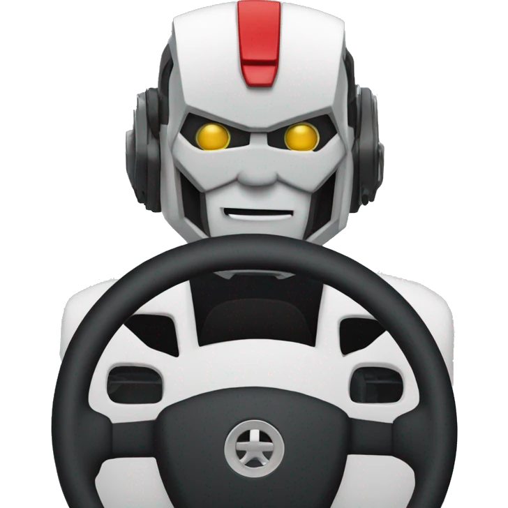 Transformer driving behind the steering wheel  emoji