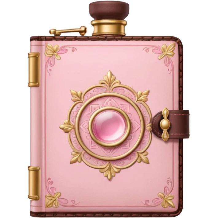 pink bookbook and fragance emoji