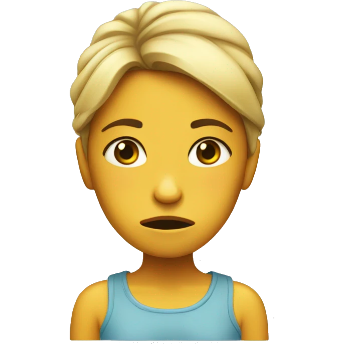unhappy girl emoji