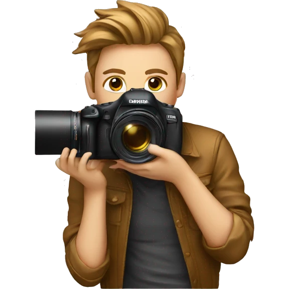 Photographe en shooting avec top modèle  emoji