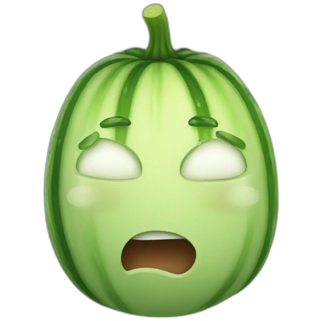 Cucumber face slap emoji
