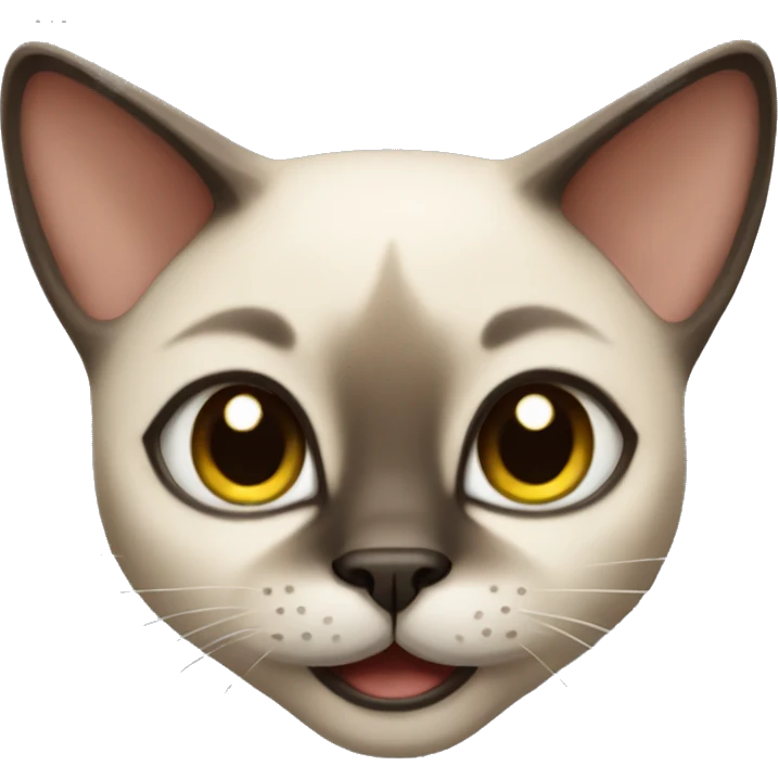 Siamese cat smile emoji