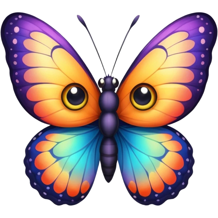 cute butterfly with big eyes emoji