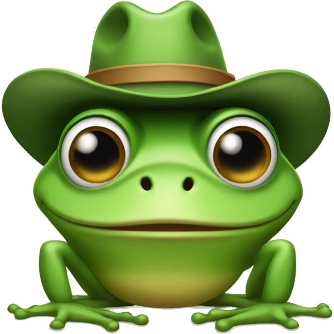 frog wearing cowboy hat emoji