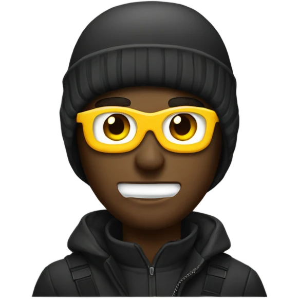Guy with ski mask emoji