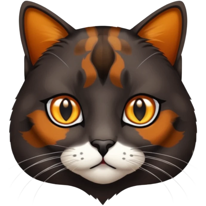 dark tortoiseshell cat emoji