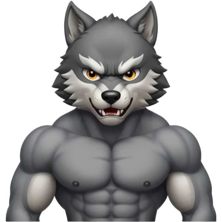 Muscle wolf emoji
