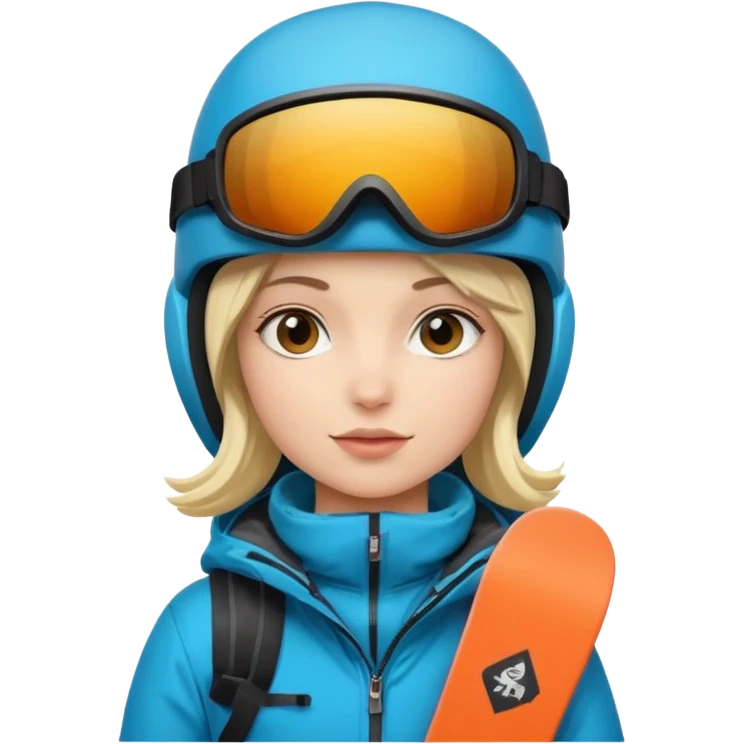 Girl snowboarder emoji