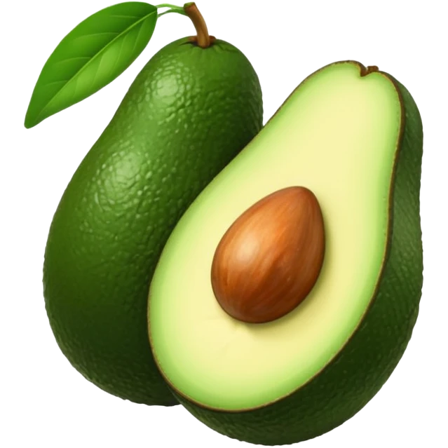 closed avocados whithout seed emoji