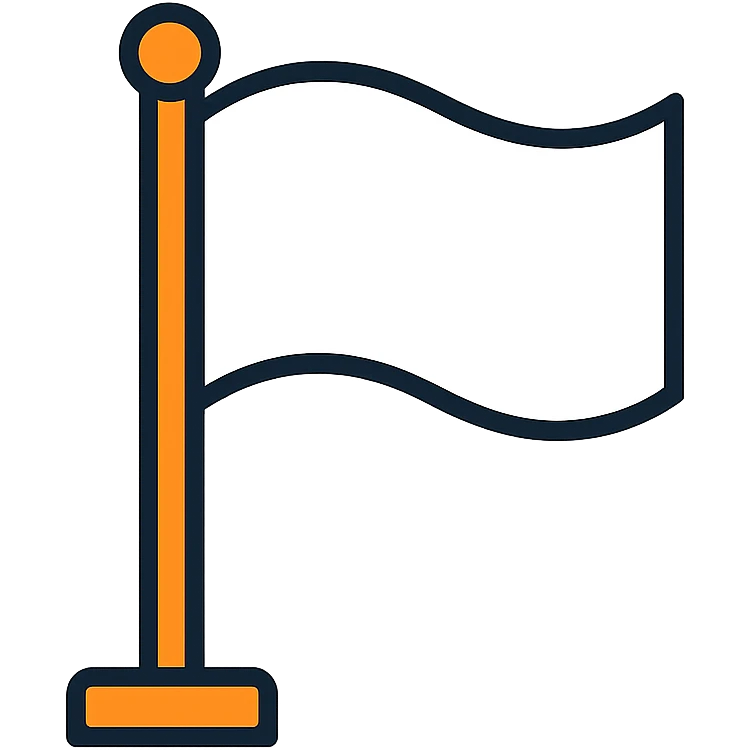 white flag modern style icon emoji