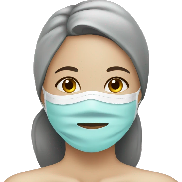 spa girl with face mask emoji