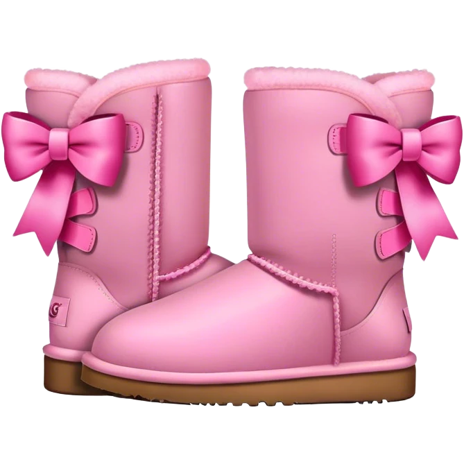 Pink Ugg boots with pink bows emoji