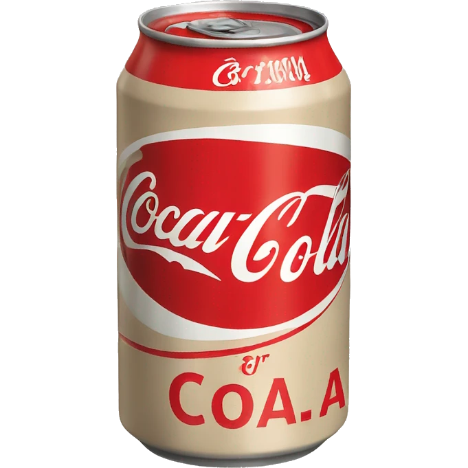 Coca cola in a beige can emoji