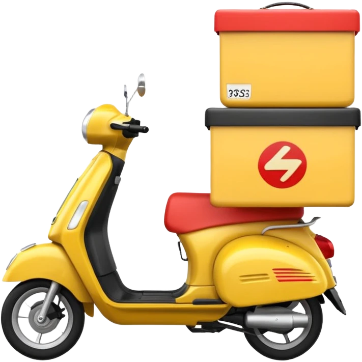 an animated emoji of a food delivery scooter whizzing past fast emoji
