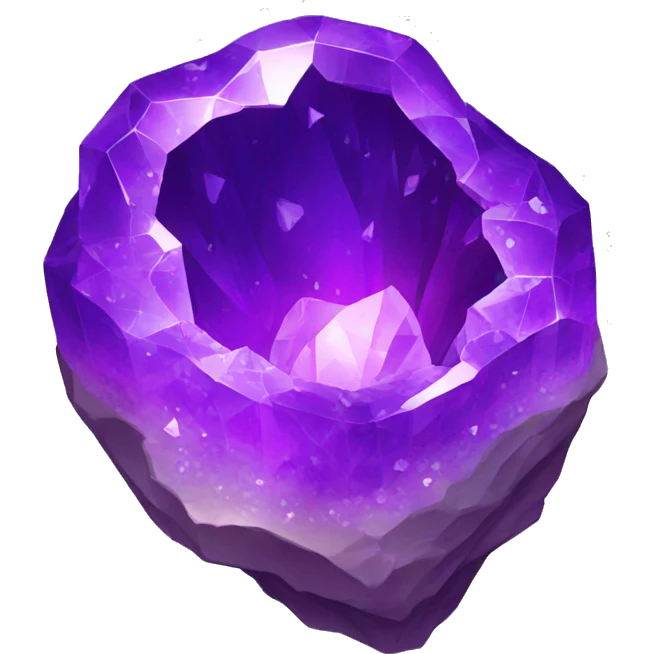 Round Purple crystal-rock-geode emoji