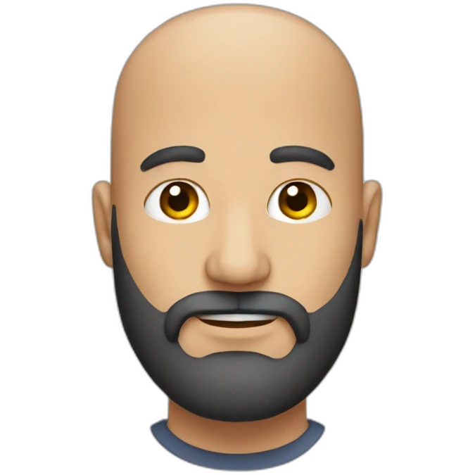 bald men with big beard emoji