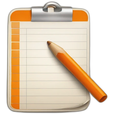 check list orange emoji