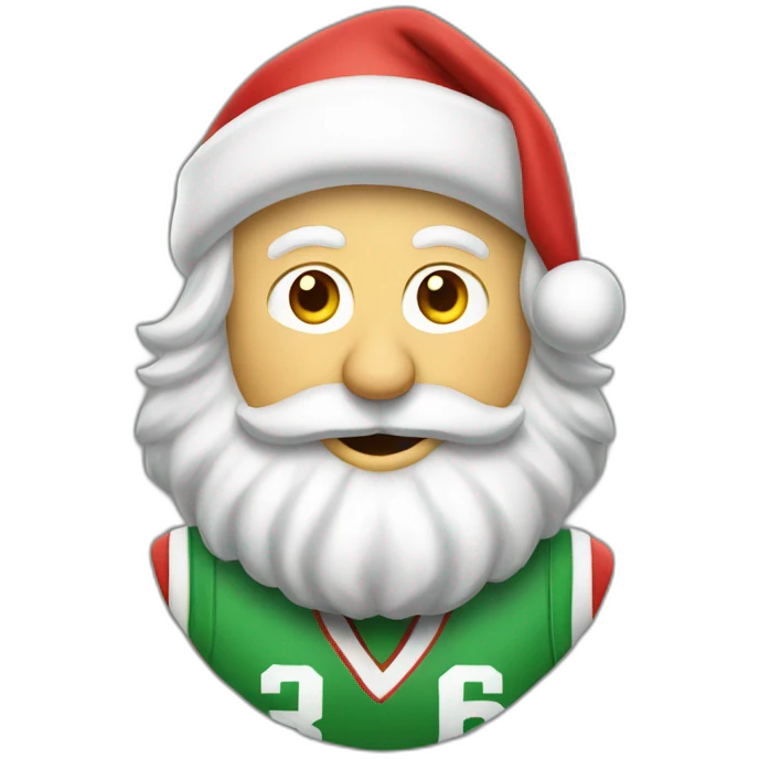 Larry Bird as Santa emoji