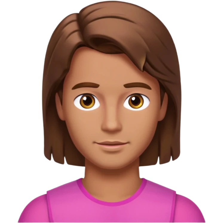 barbie merliah summers as a guy with brown har and brown eyes and tanned skin emoji
