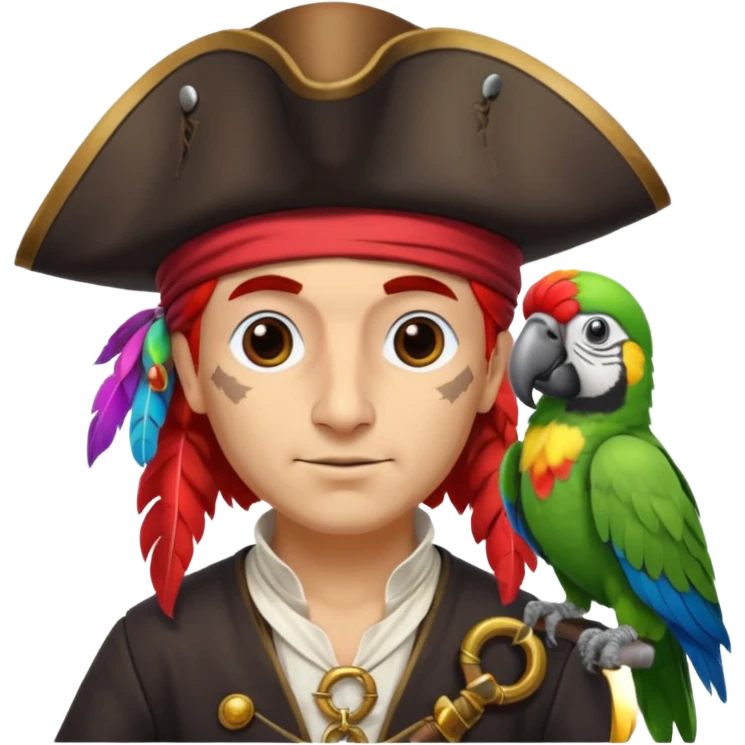 pirate and parrot emoji