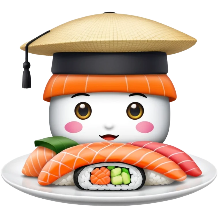Sushi wearing a hat emoji