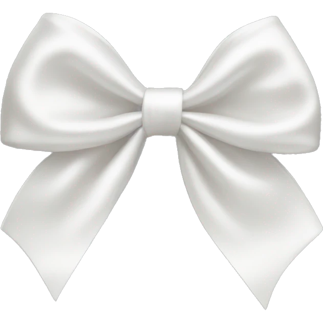 white satin bow emoji