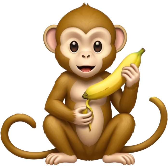 A monkey eating banana emoji