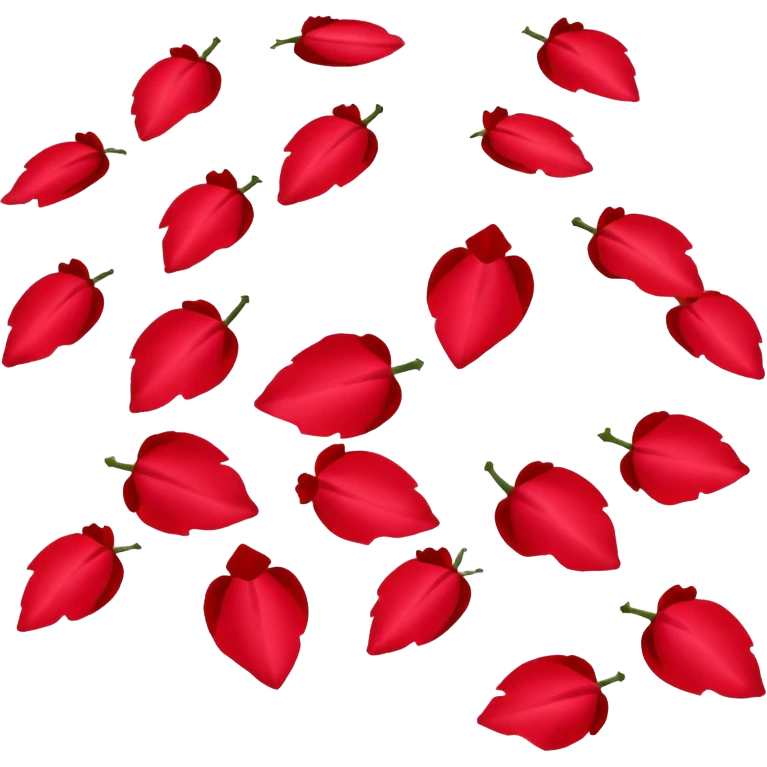 Rose petals falling from a rose emoji