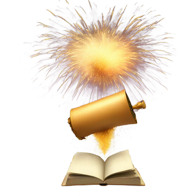 Exploding text of Happy New Year emoji