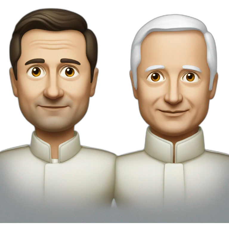 Vladimir Poutine et Volodimir Zelenski emoji
