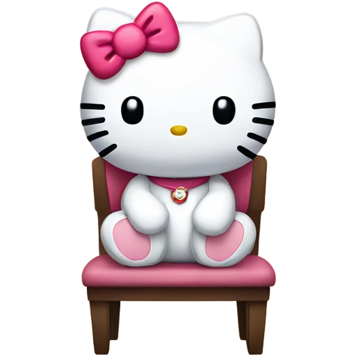 hello kitty sitting emoji