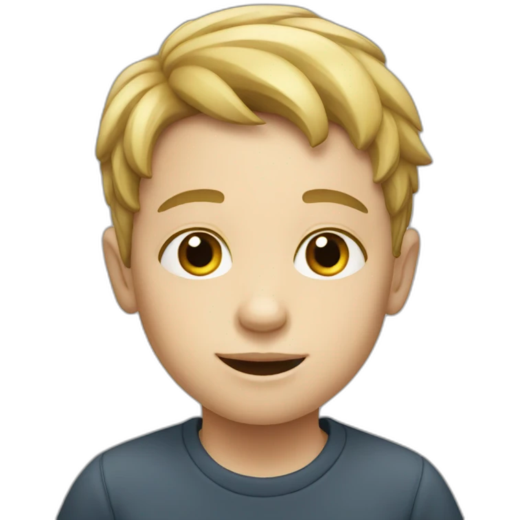 A white male child  emoji