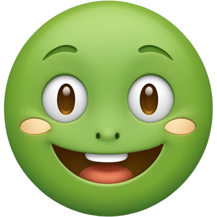 happy face emoji  Green colored emoji