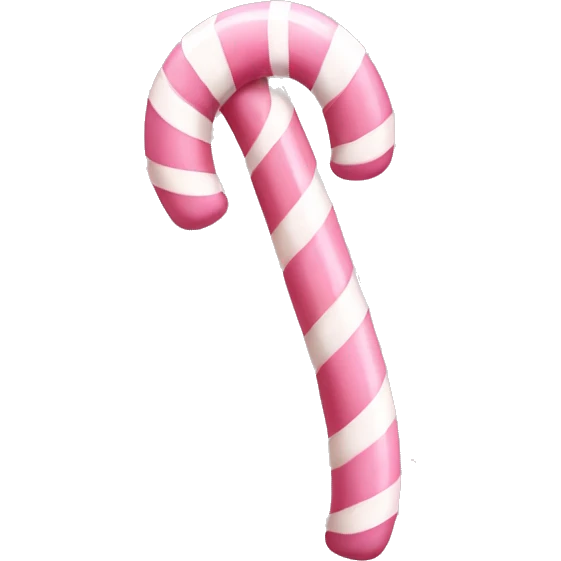 pale pink candy cane emoji