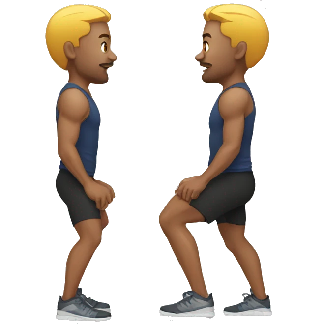 man doing squats  emoji