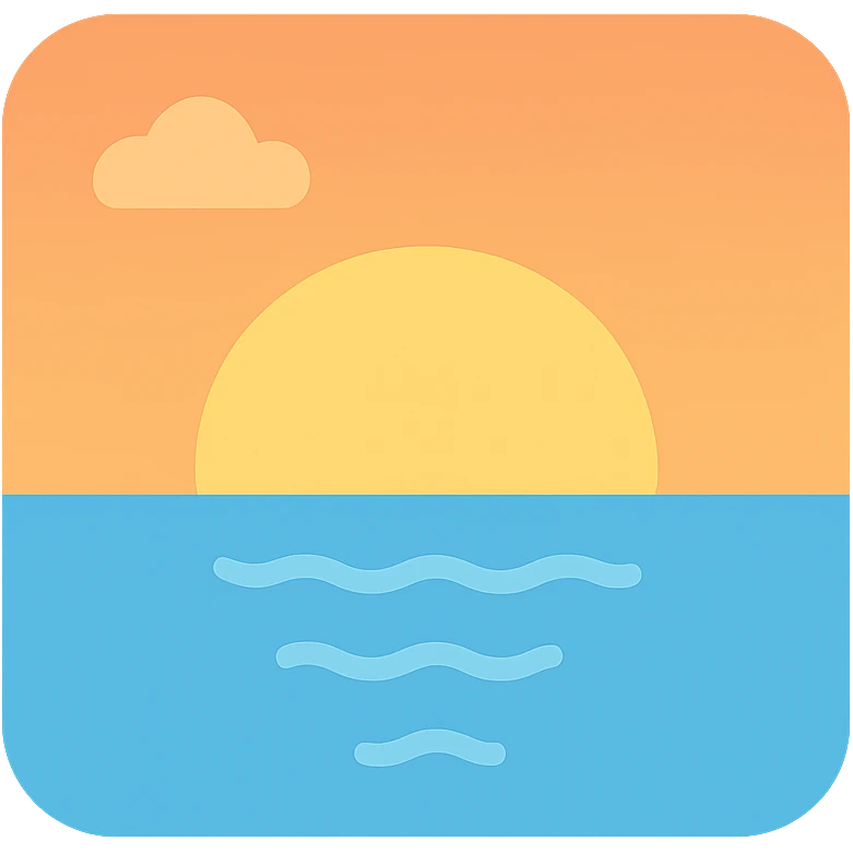 ocean sunset horizon emoji