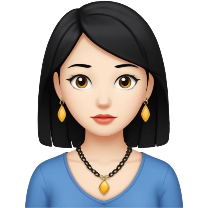 a young woman with black hair emoji