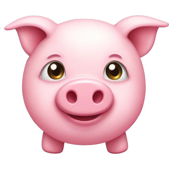 cute pink piggy emoji