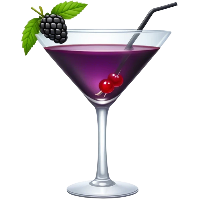 Blackberry cocktail emoji