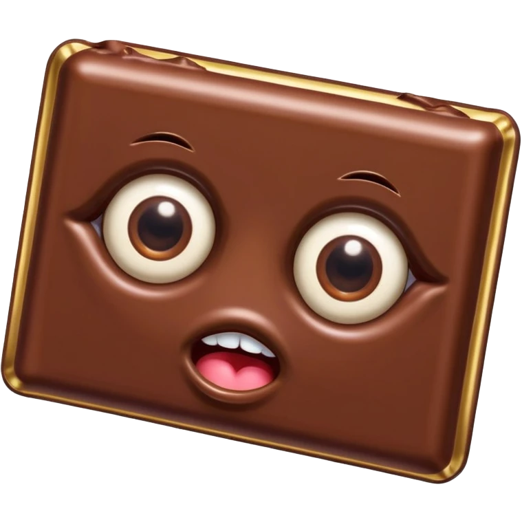  chcolorful ocolate bar with eyes and mouth looking at the camera emoji