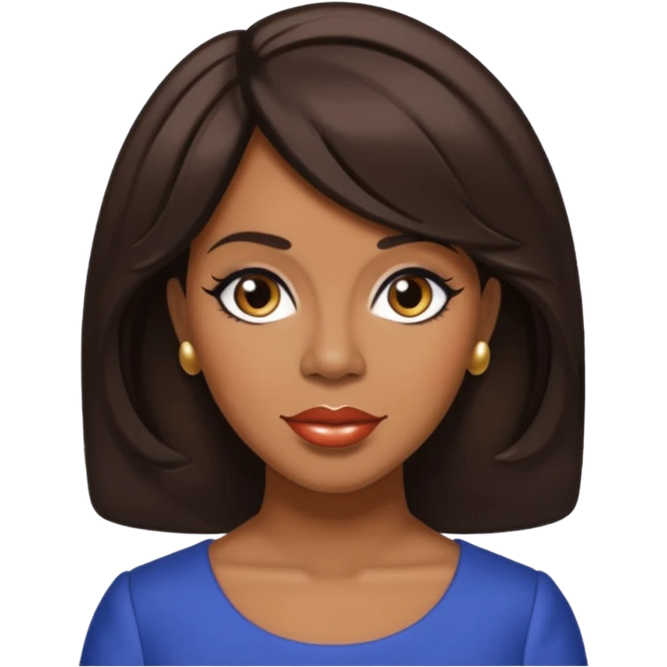 Cindy Birdsong from The Supremes with dark brown hair emoji