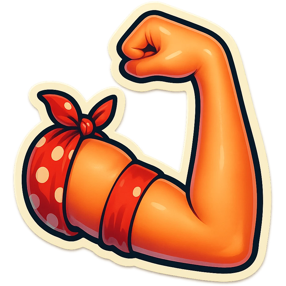 bras bandé, style pinup années 50, seulement le bras emoji